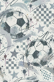 Soccer Balls Wallpaper Graffiti Stars Checkerboard design