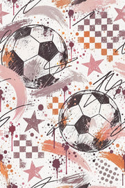 Soccer Balls Wallpaper Graffiti Stars On White Background design