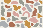 Pastel Organic Shapes Wallpaper Modern Geometric Wall Mural design