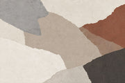 Layered Paper Texture Shapes Wallpaper Modern Neutral Wall Mural design