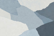 Layered Blue Gray Abstract Landscape Wallpaper Textured Plaster Wall Mural design
