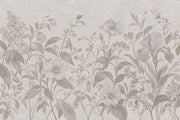 Vintage Iris Flowers Wallpaper Gray Botanical Wall Mural design