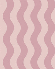 Pink Wavy Stripes Wallpaper Vertical Abstract Pastel design