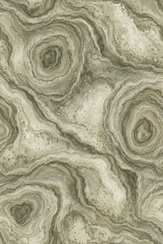 Sage Green Marble Veins Wallpaper Organic Agate Rings design