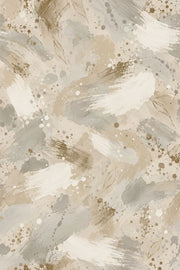 Abstract Brushstrokes Wallpaper Neutral Beige Watercolor design