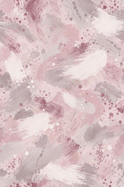 Leaf Outline Brush Strokes Wallpaper Pink Watercolor Splatter design
