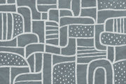 White Linework Geometric Shapes Wallpaper Dark Gray Abstract Wall Mural design