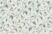 Watercolor Botanical Vines Wallpaper Cream Background Wall Mural design