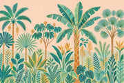 Tropical Palm Trees Wallpaper Retro Botanical Wall Mural design