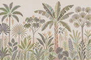 Layered Palm Trees Wallpaper Vintage Botanical Wall Mural design