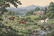 Mounted Hunters Wallpaper English Country Estate Wall Mural design