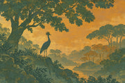 Chinoiserie Forest Bird Wallpaper Scenic Landscape Wall Mural design
