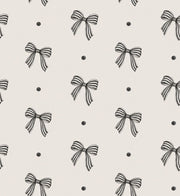 Bow Wallpaper Striped Ribbon And Dot Pattern On Ivory design