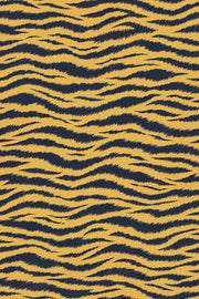 Tiger Stripe Wallpaper Yellow Gold And Navy Jagged Lines design