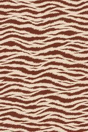 Tiger Stripe Wallpaper Brown Brush Stripes On Cream design