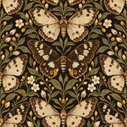 Vintage Moths And Butterflies Wallpaper Dark Botanical Garden design