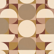 Overlapping Circles Wallpaper Mid Century Modern Geometric Panels design