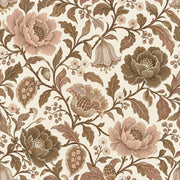 Blush Garden Flowers Wallpaper Cream Background design