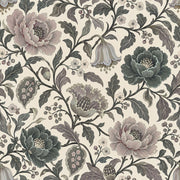 Peony Flowers Wallpaper Vintage Chinoiserie Cream Background design
