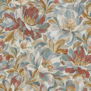 Large Painterly Flowers Wallpaper Muted Colors On Cream Background design