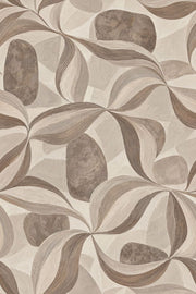Painted Leaves Wallpaper In Beige Earth Tones design