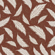 Ivory Feathers Wallpaper Terracotta Speckled Vintage Inspired Pattern design