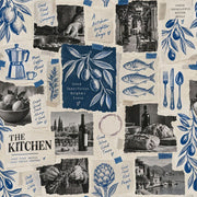 Olive Branches And Lemons Wallpaper Vintage Inspired Kitchen Collage design