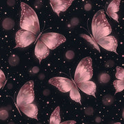 Pink Butterflies Wallpaper Black Background With Bokeh Dots design