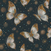 Butterflies Wallpaper Navy Background With Gold Accents design
