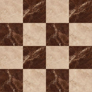 Brown And Beige Marble Checkerboard Wallpaper Stone Tile Pattern design
