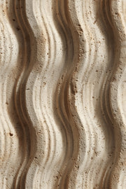 Abstract Wave Texture Wallpaper Beige Stone 3D Relief Removable Wall Decor design