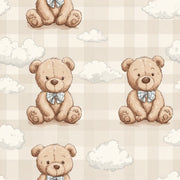 Teddy Bear Wallpaper Nursery Removable Clouds Wall Decor design