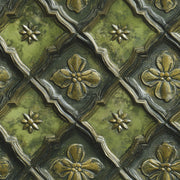 Ornate Trellis Wallpaper Damask Floral Antique Patina Decorative Mural design
