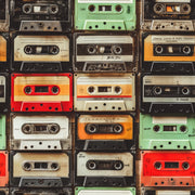 Vintage Cassette Tapes Wallpaper Retro Music Wall Decor design