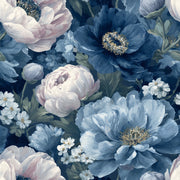 Dark Floral Wallpaper Muted Green Removable Wall Decor design
