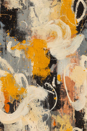 Abstract Wallpaper Textured Brushstrokes Removable Mustard Yellow Wall Decor design