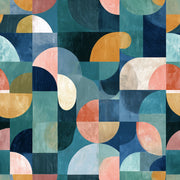 Mid-Century Modern Wallpaper Geometric Removable Abstract Wall Decor design