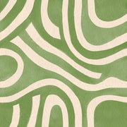 Sage Green Wallpaper Cream Lines Organic Curves Removable Wall Decor design