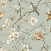 Botanical Wallpaper Blossom Branches Birds Decorative Mural design