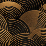 Art Deco Wallpaper Geometric Arcs Metallic Texture Removable Wall Decor design