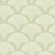 Art Deco Wallpaper Fan Motif Removable Ginkgo Leaf Wall Decor design