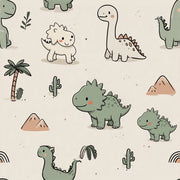 Cute Dinosaurs Wallpaper Nursery Wallpaper Removable Cream Background Wall Decor design