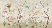 Chinoiserie Birds and Flowers Wallpaper Mural design