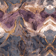 Rich Purple and Gold Look Abstract Geometric Wallpaper design