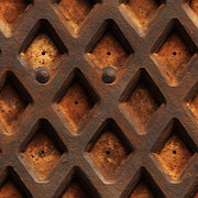 Rustic Orange Geometric Industrial Wallpaper design
