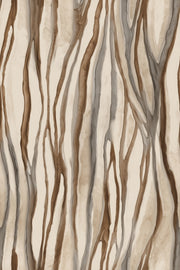 Beige and Brown Abstract Stripe Pattern Wallpaper design