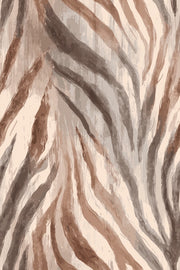 Warm Taupe Abstract Stripe Wallpaper design