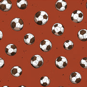 Terracotta Soccer Ball Sporty Kids Wallpaper design