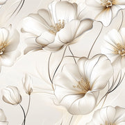 Elegant Cream Large Floral Blossom Wallpaper design