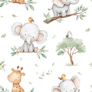 Cream Safari Animal Kids Wallpaper design